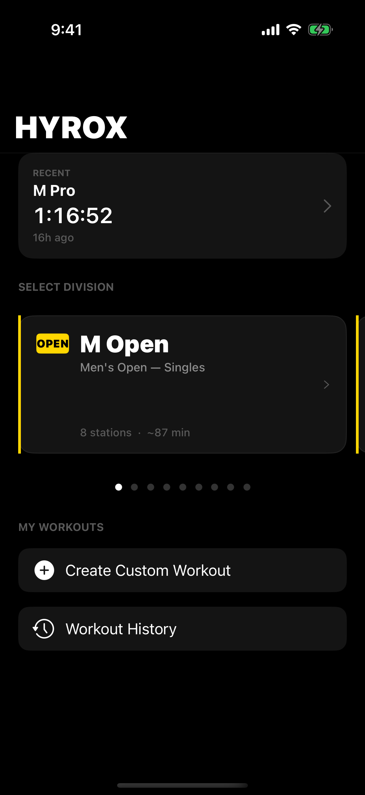 HYROX SIM iPhone home screen