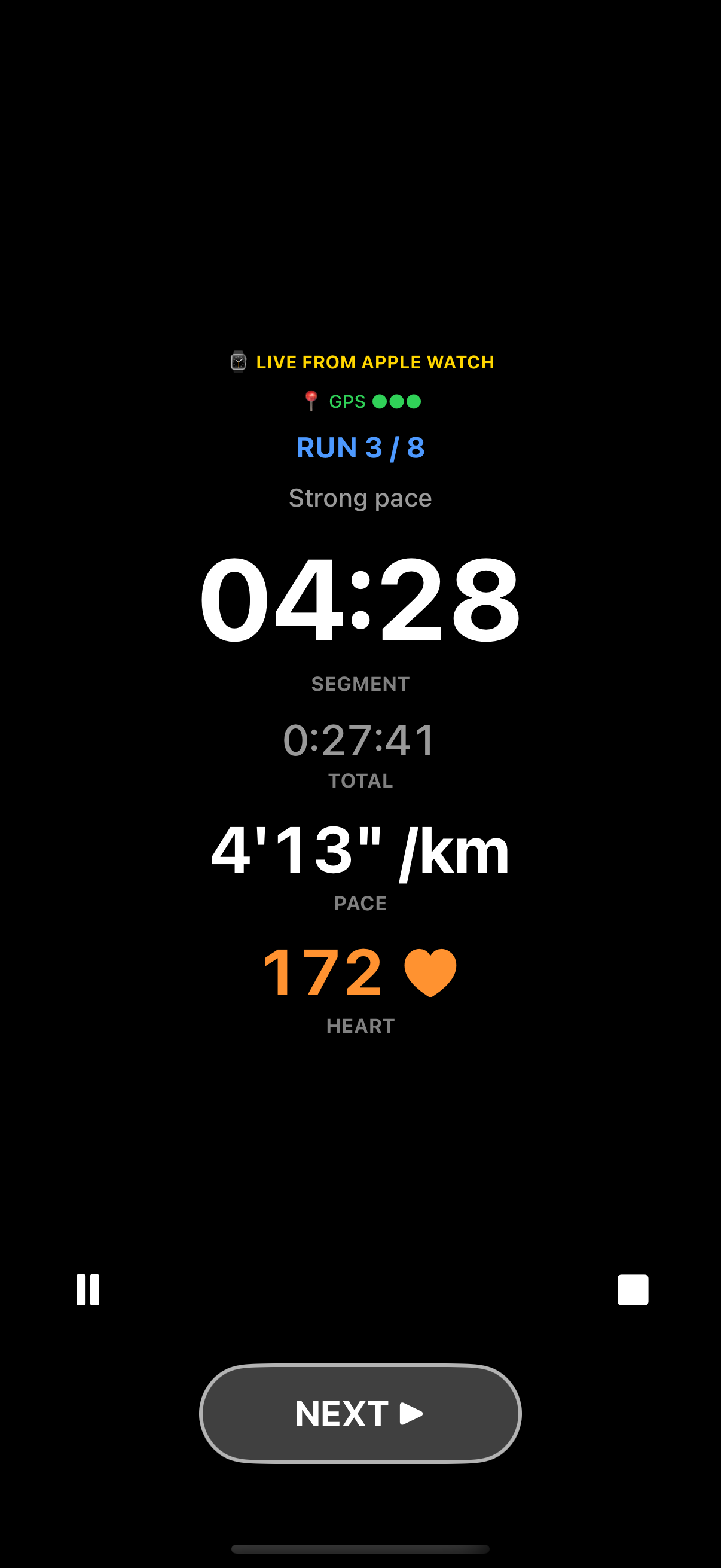 HYROX SIM iPhone live mirror screen